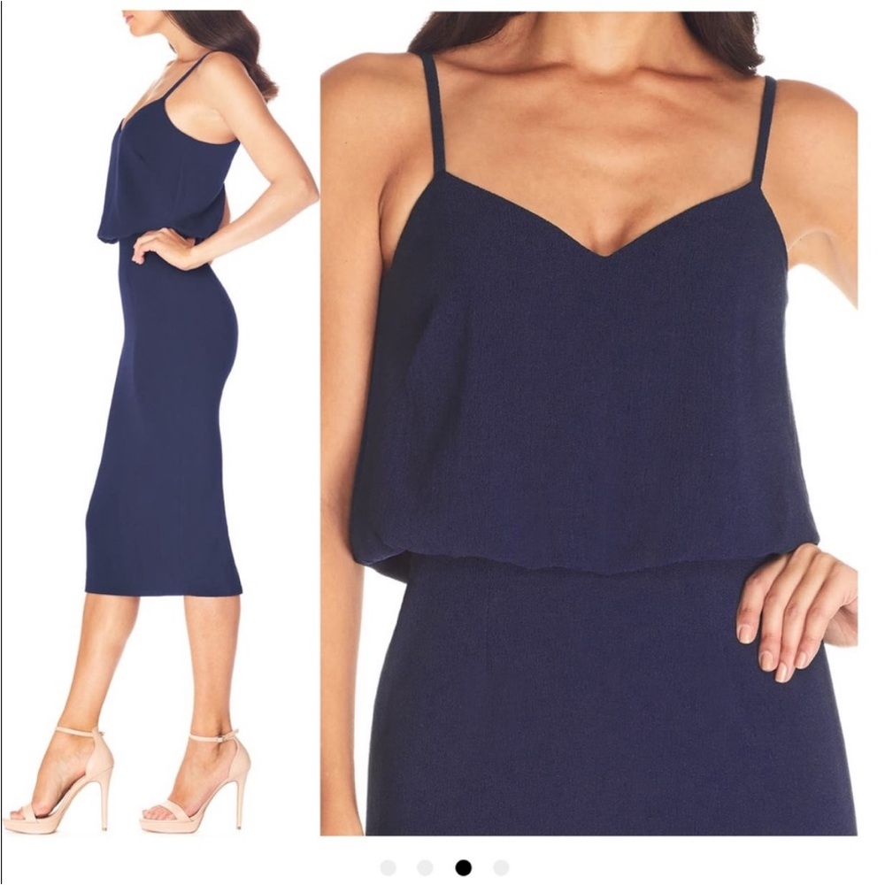 Dress the Population Alondra Dress Midnight Blue Navy Blue Sleeveless Size XL - Picture 2 of 10